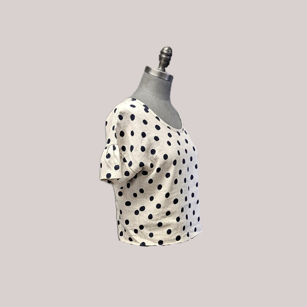 Allison Wonderland Polka Dot Short Sleeve Top - Picture 6 of 6